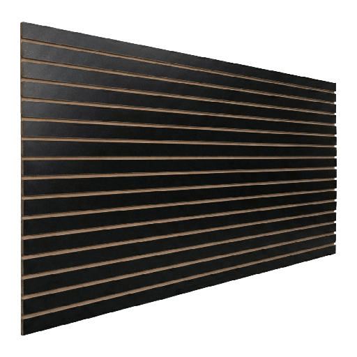 [Q-1129] 4 X 8 FOOT HORIZONTAL BLACK SLATWALL PANEL