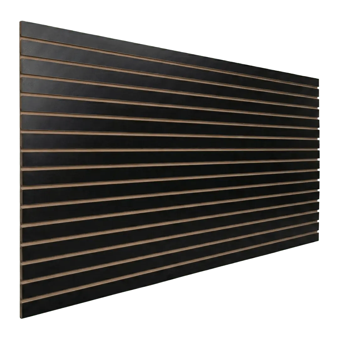 [Q-1129] 4 X 8 FOOT HORIZONTAL BLACK SLATWALL PANEL