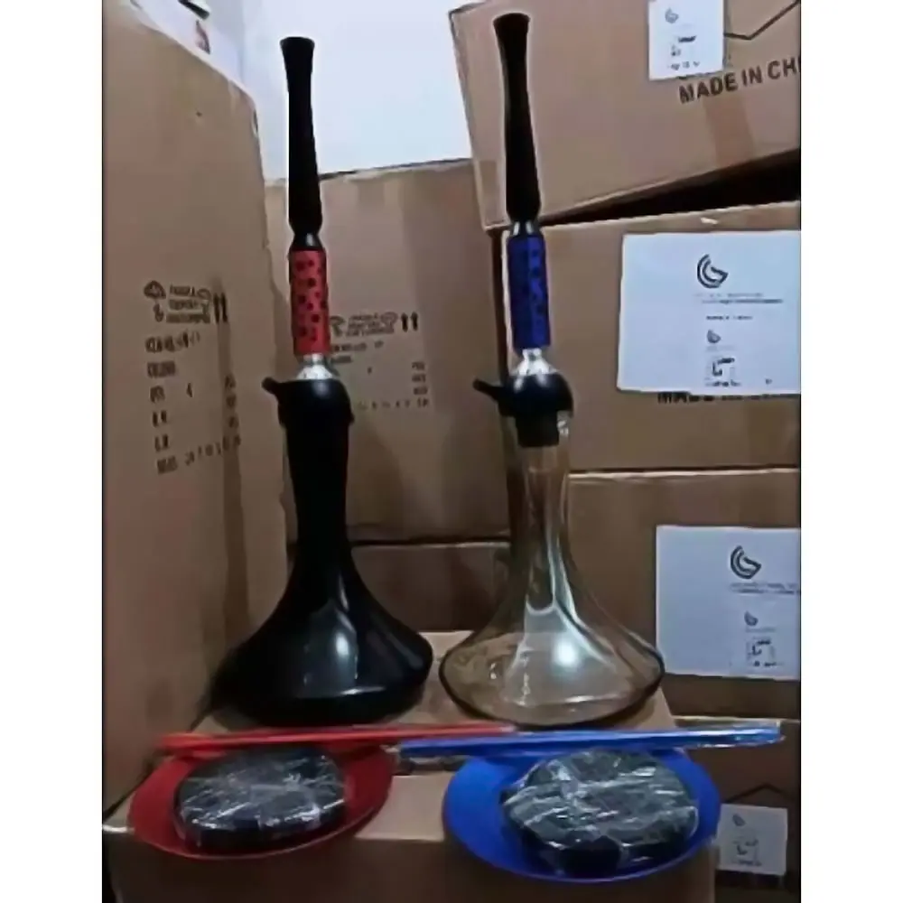 [Q-1639] COLORED VASE WITH WOOD DESIGN STEM ASSORTED