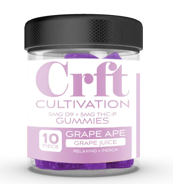 CRFT 10 X 10MG D9 + THC-P jar GUMMIES