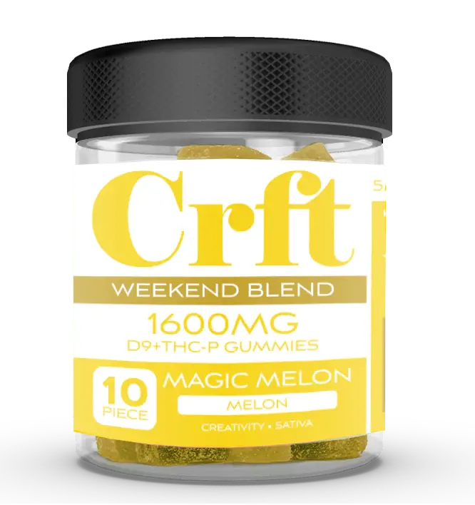 CRFT 10 X 160MG D9 + THC-P jar GUMMIES