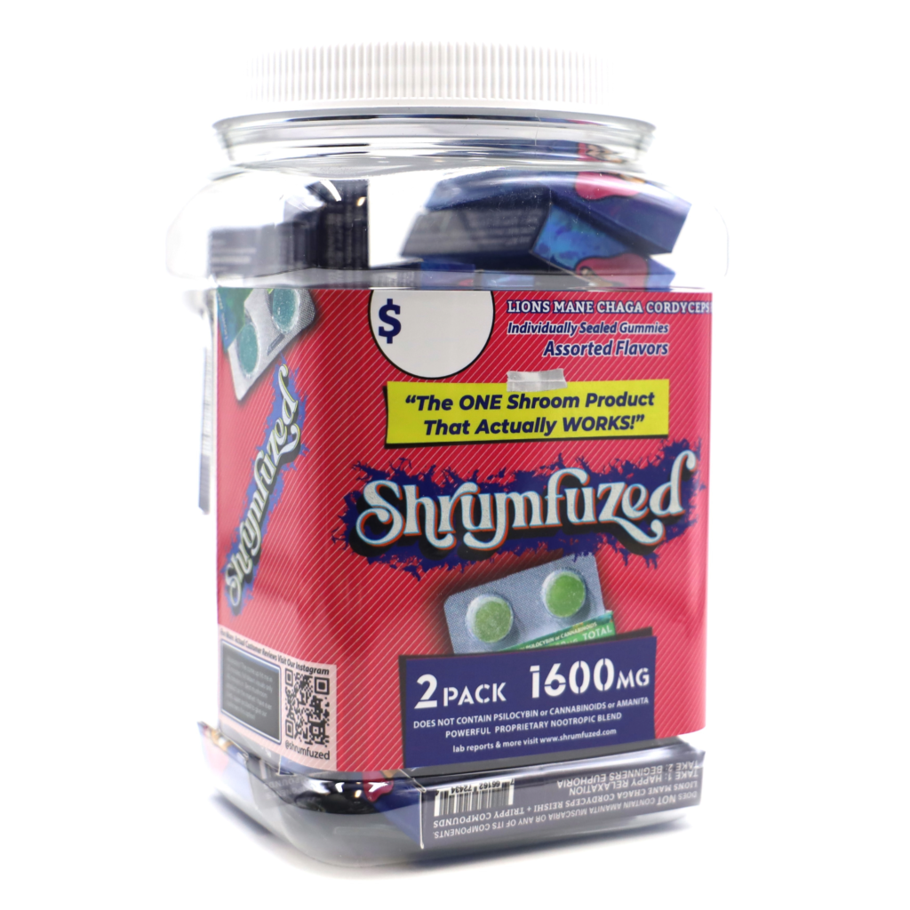 [Q-4363] Dazed SHRUMFUZED 2PK GUMMY ASSORTED FLAVORS (20CT TUB)