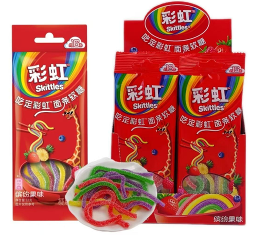 [Q-4971] Exotic Skittles Noodle Gummy 32G 24PK