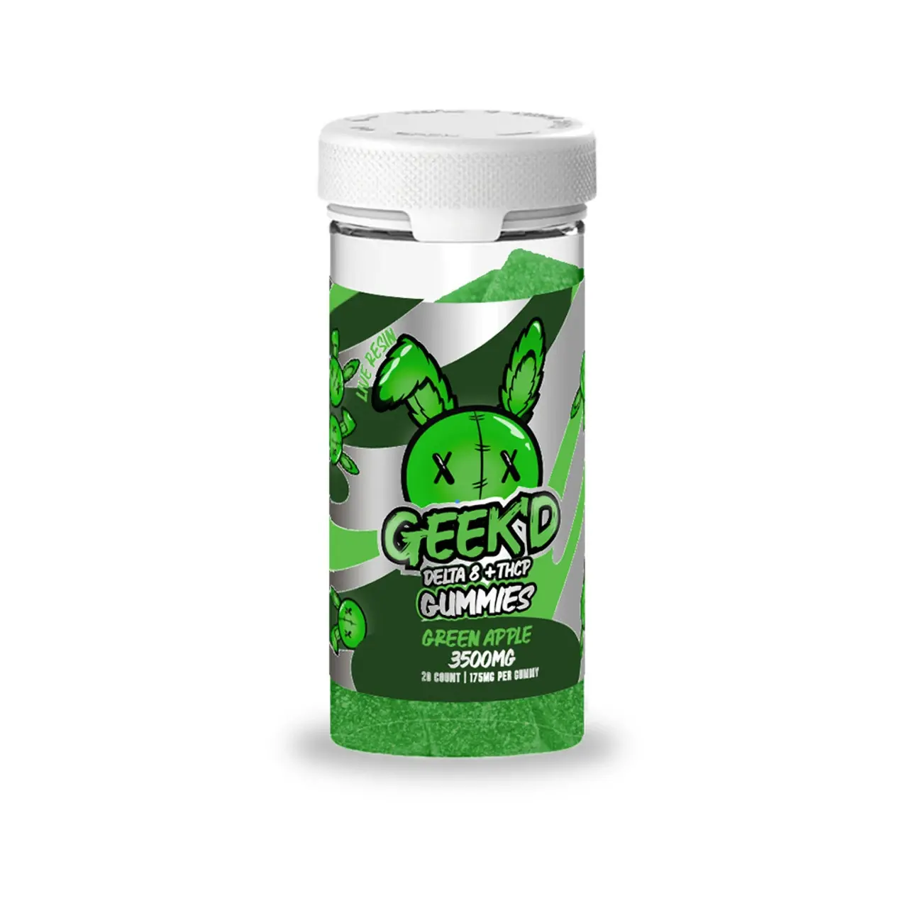 Geek'D Gummy 3500MG jar D8+THCP