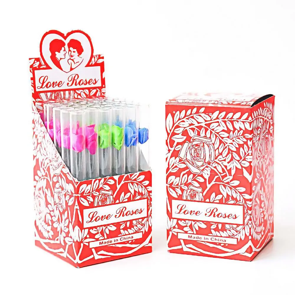 GLASS ROSE PIPE 36 Pcs a Box