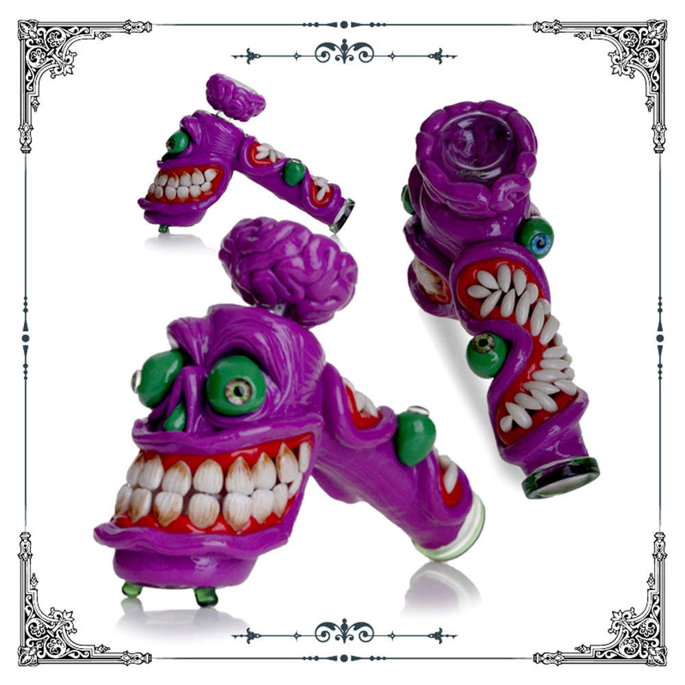 [Q-2261] GLASS WATERPIPE 9.8" ASSORTED ONE EYE MONSTER
