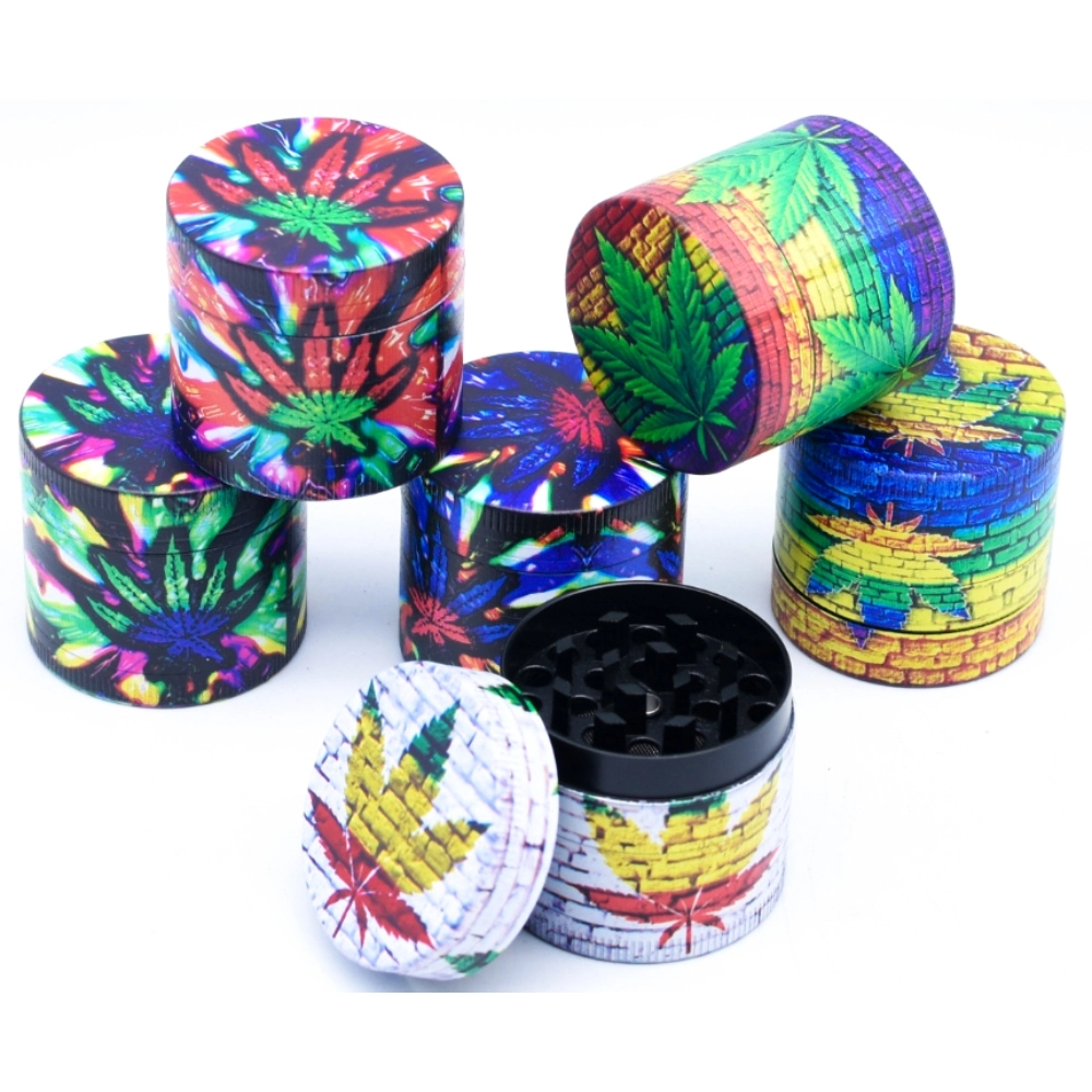 [Q-2319] GRINDER 40MM WEED LEAFE DESIGN MULTI COLOR
