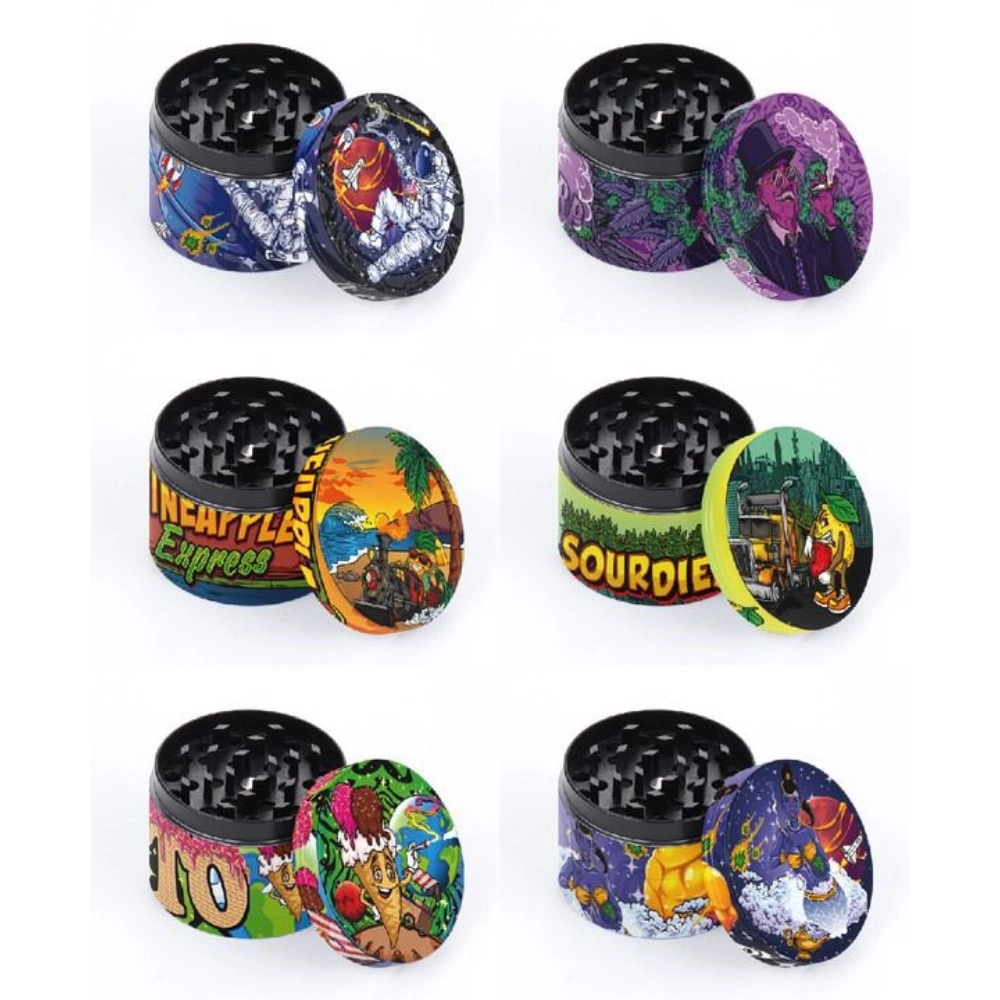 [Q-2324] GRINDER 63MM 4-LEVELS ASSORTED UNIVERSE DESIGNS AND COLORS