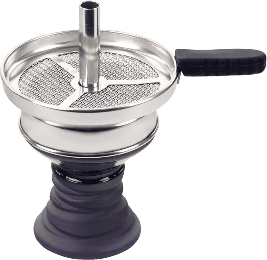 [Q-2598] HOOKAH B.Y.O. METAL COAL TRAY WITH BLACKSTONE BOWL