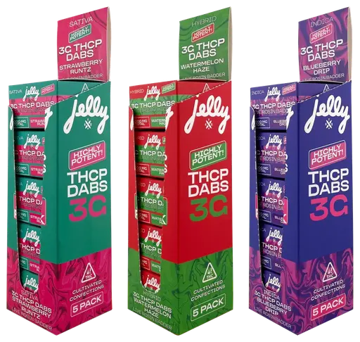 Jelly THC-P Badder Dab 3G Live Rosin 5PK a Box