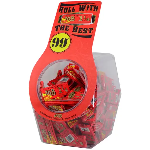 [Q-2652] JOB | ORANGE 1 1/4 ROLLING PAPER PP$.99 JAR - 100PC