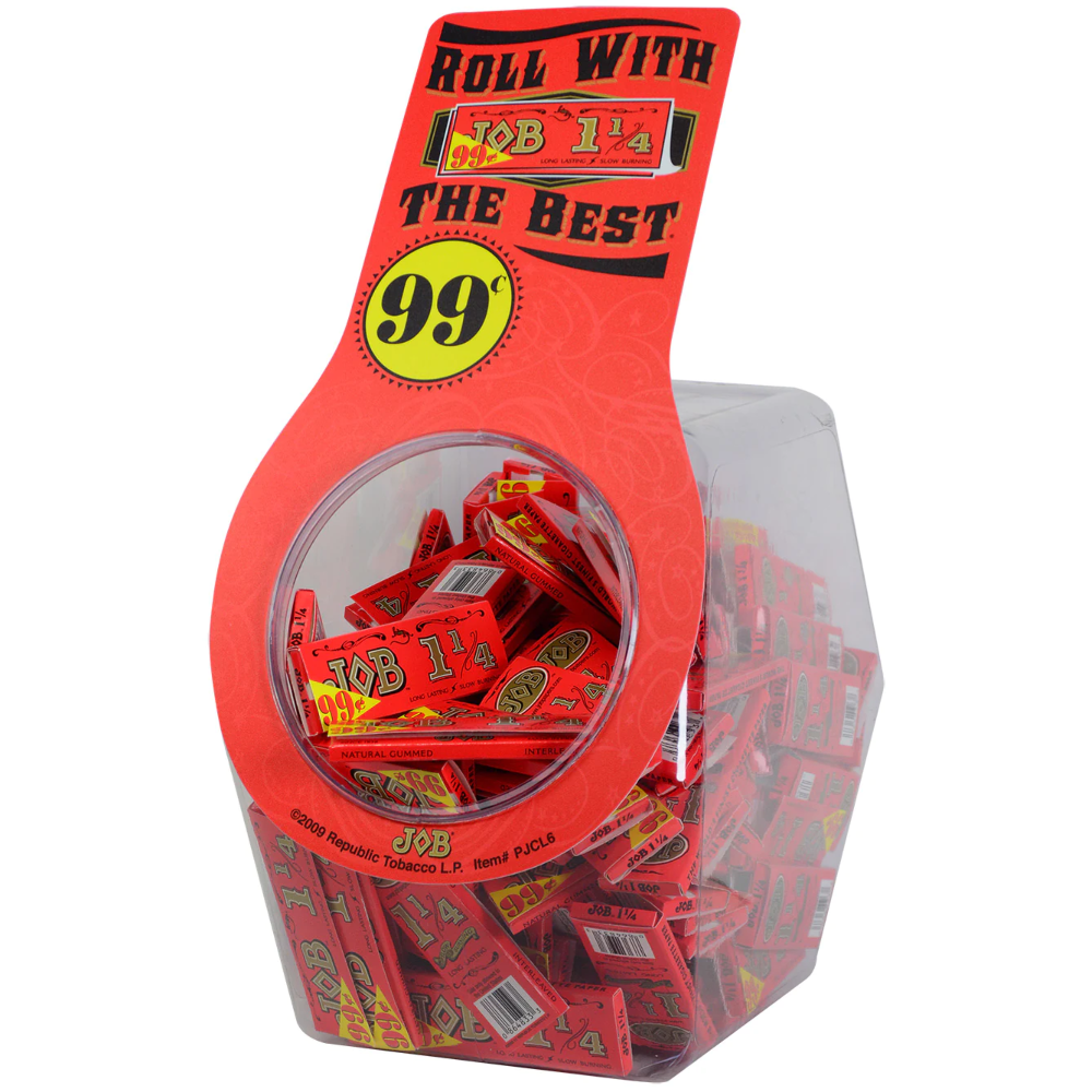 [Q-2652] JOB | ORANGE 1 1/4 ROLLING PAPER PP$.99 JAR - 100PC
