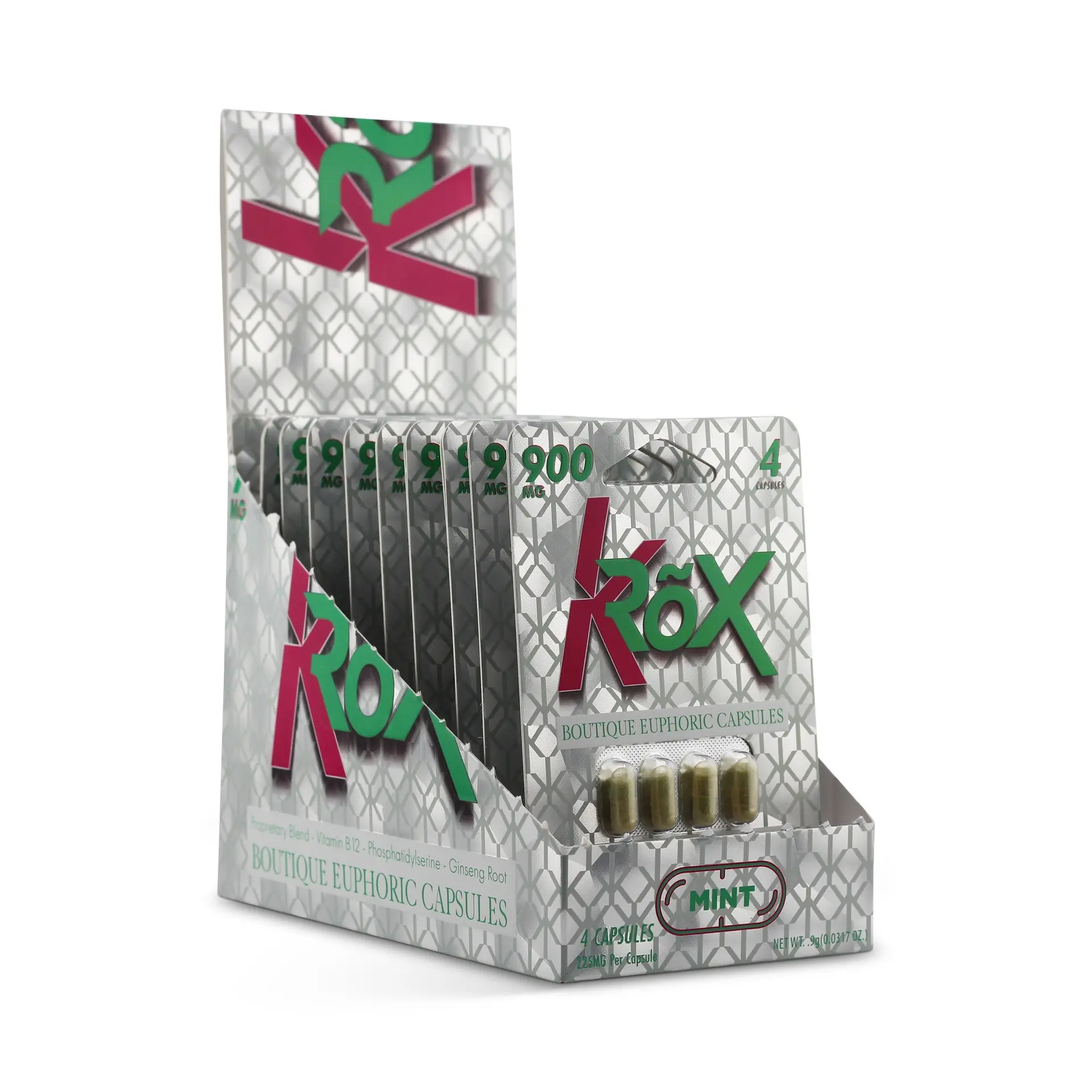 KROX Boutique Euphoric Capsules 4ct 225mg no hydroxy legal everywhere