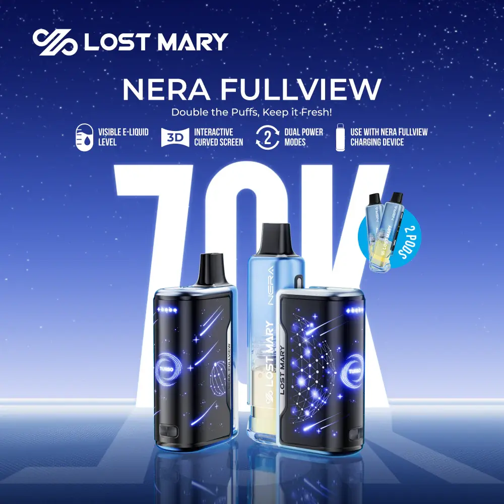 Lost Mary Nera Full View Kit 70K Puff 24ML 5PK