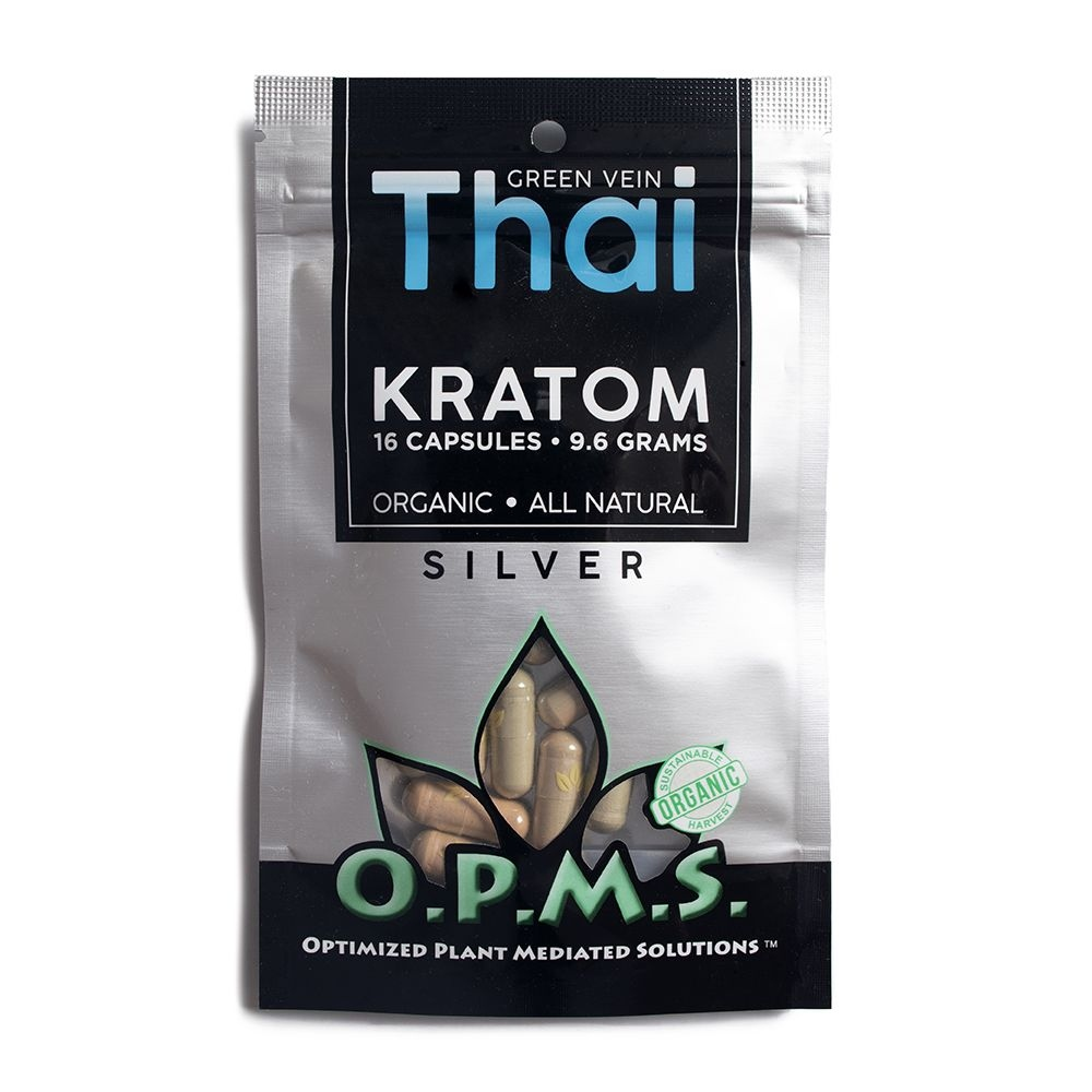 [Q-3027] OPMS SILVER - GREEN VEIN MALAY 72G 120 CAPS KRATOM