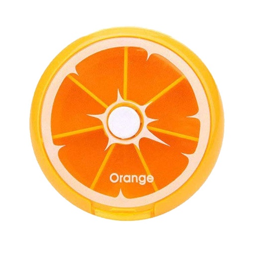 [Q-4688] ORANGE PILL CONTAINER WITH SPINNER