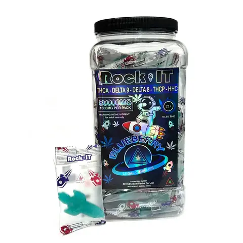 ROCK IT GUMMIES 1200MG PER PC 70CT JAR THC-P/HHC/D8-9