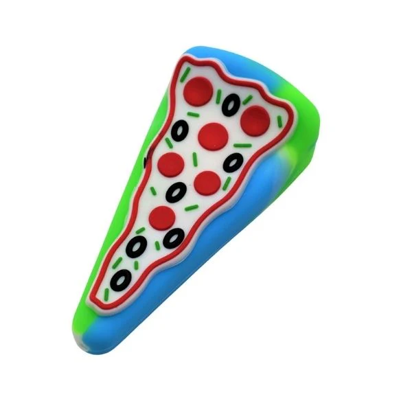 [Q-3429] SILICONE HAND PIPE PIZZA SLICE PEPERONI STYLE
