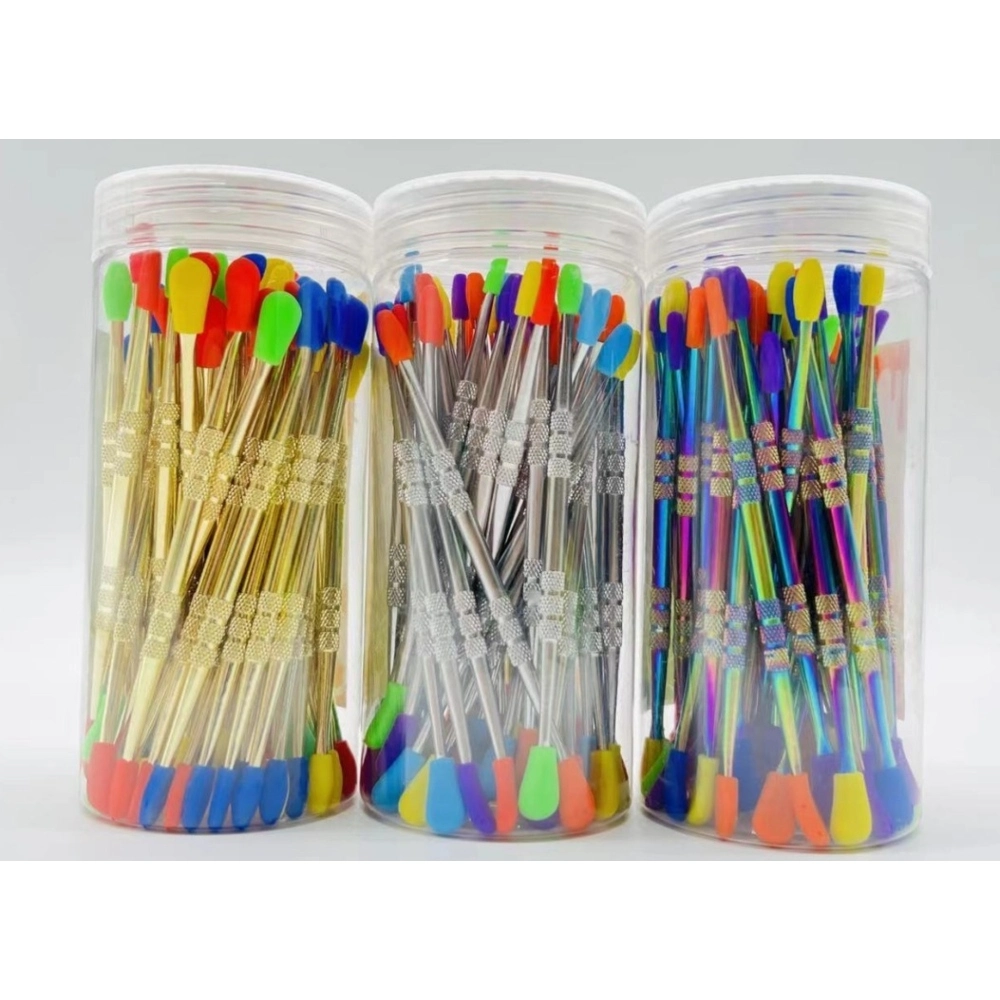 [Q-3522] SILVER METAL DAB TOOL DISPLAY OF 50CT