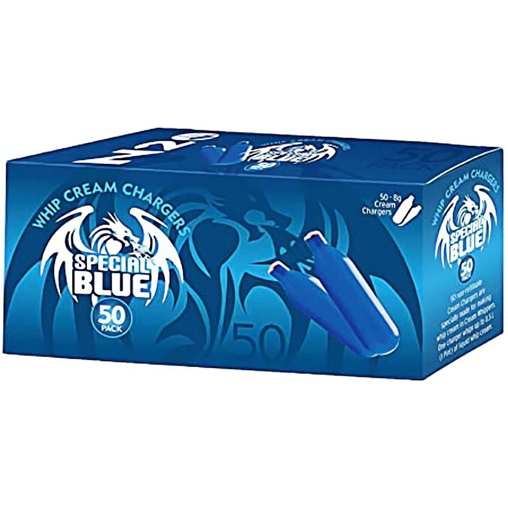 [Q-3609] SPECIAL BLUE CREAM CHARGERS 50PK (Culinary/Food Purposes Only)