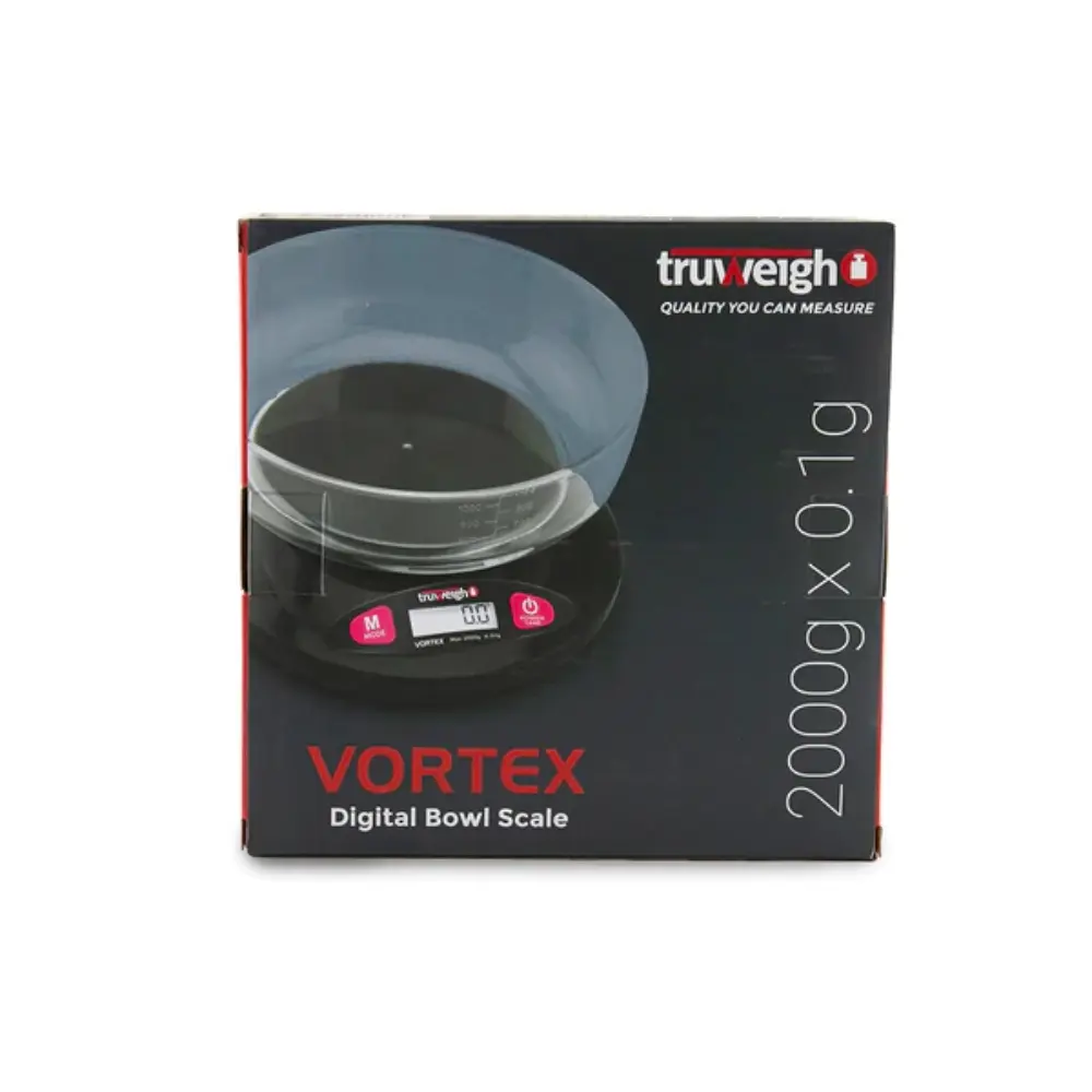 [Q-3773] TRUWEIGH VORTEX DIGITAL BOWL SCALE 2000G X 0.1G BLACK