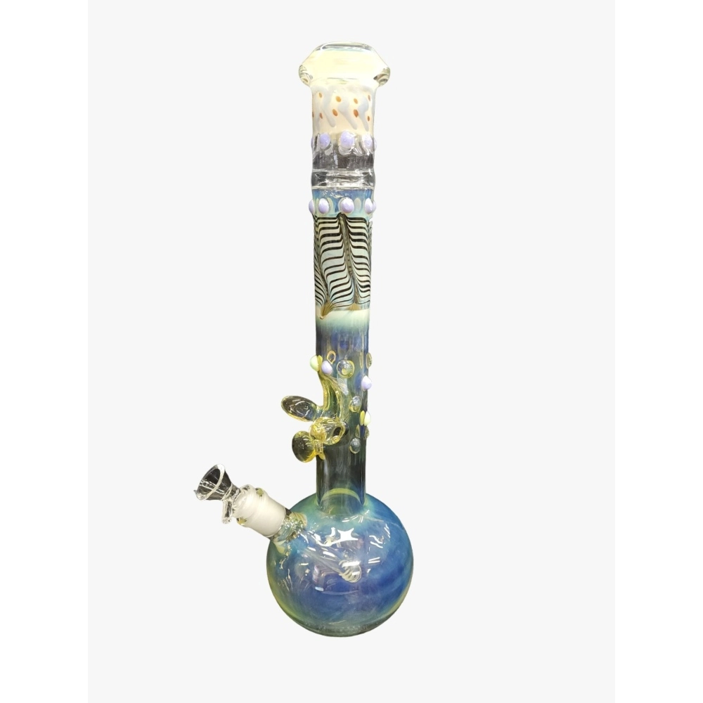 [Q-3979] WATERPIPE COLOR CHANGE MUSHROOM MOUTH PIECE BEAKER BASE 15.7INCH