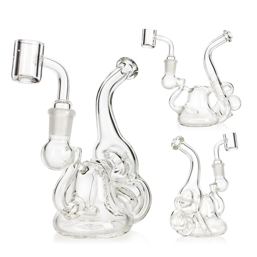 Waterpipe Recycler Oil Rig with a quartz banger