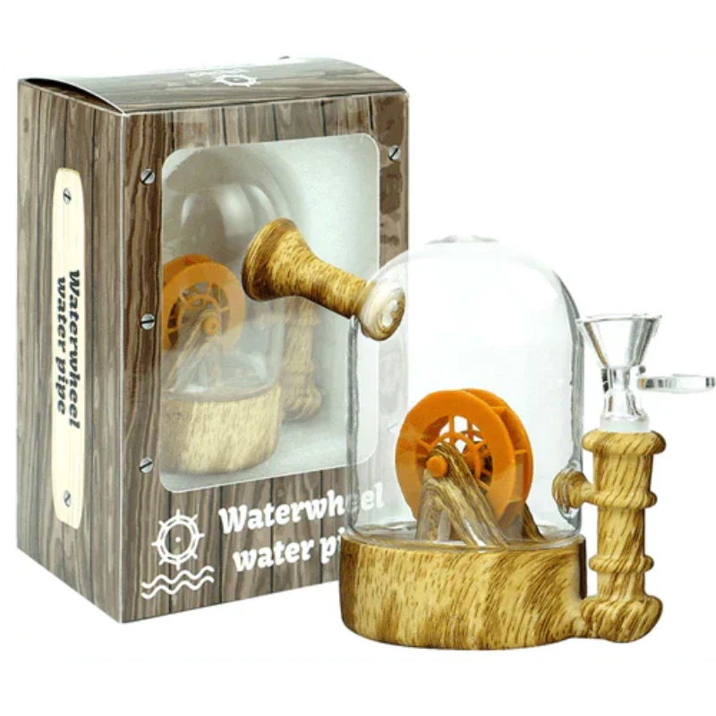 [Q-3490] WATERPIPE WATERWHEEL GLASS GLOBE