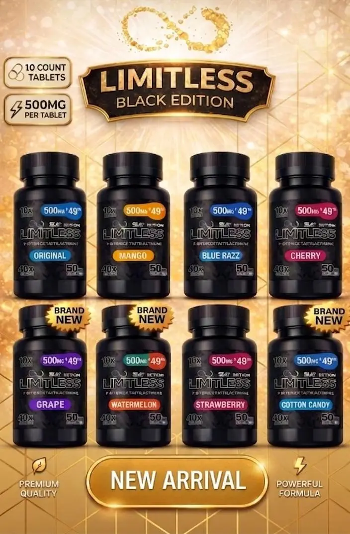 Limitless Black Edition 7OH Kratom Extract Tablets 500mg 