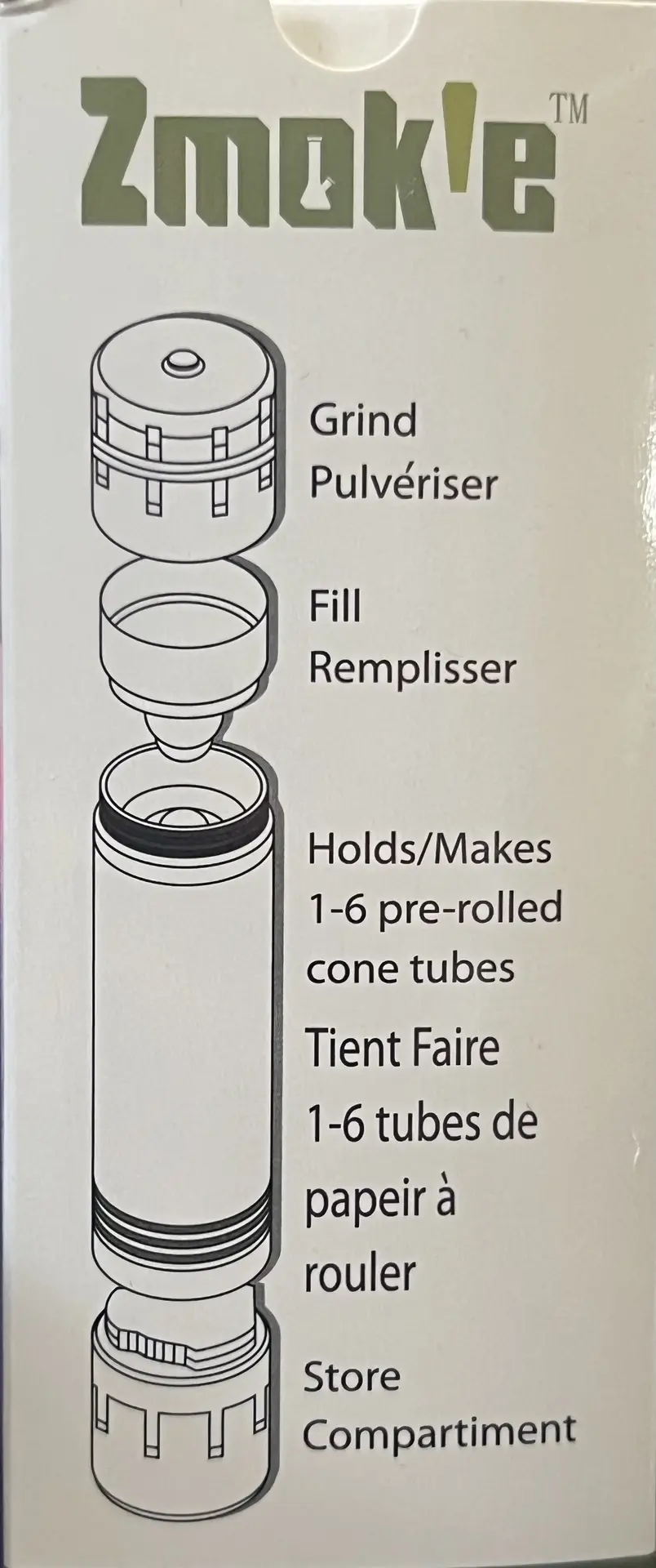 [Q-3239] Zmok'e All In One Grinder Tube